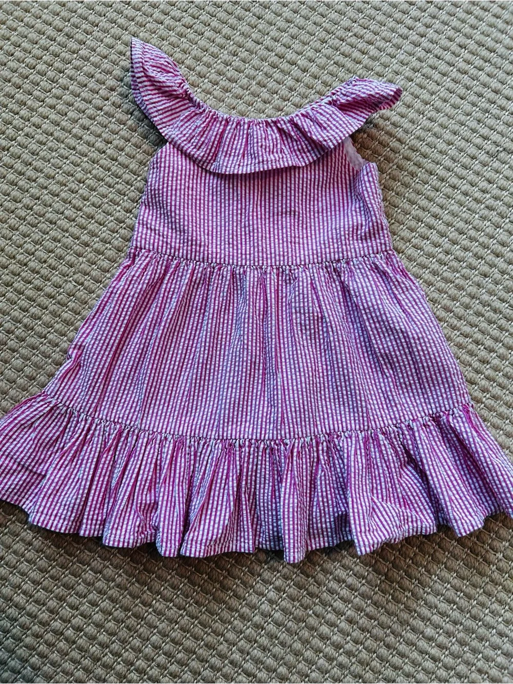 Ralph Lauren Pink & White Seersucker Dress with Bloomers - excellent shape, 12 m